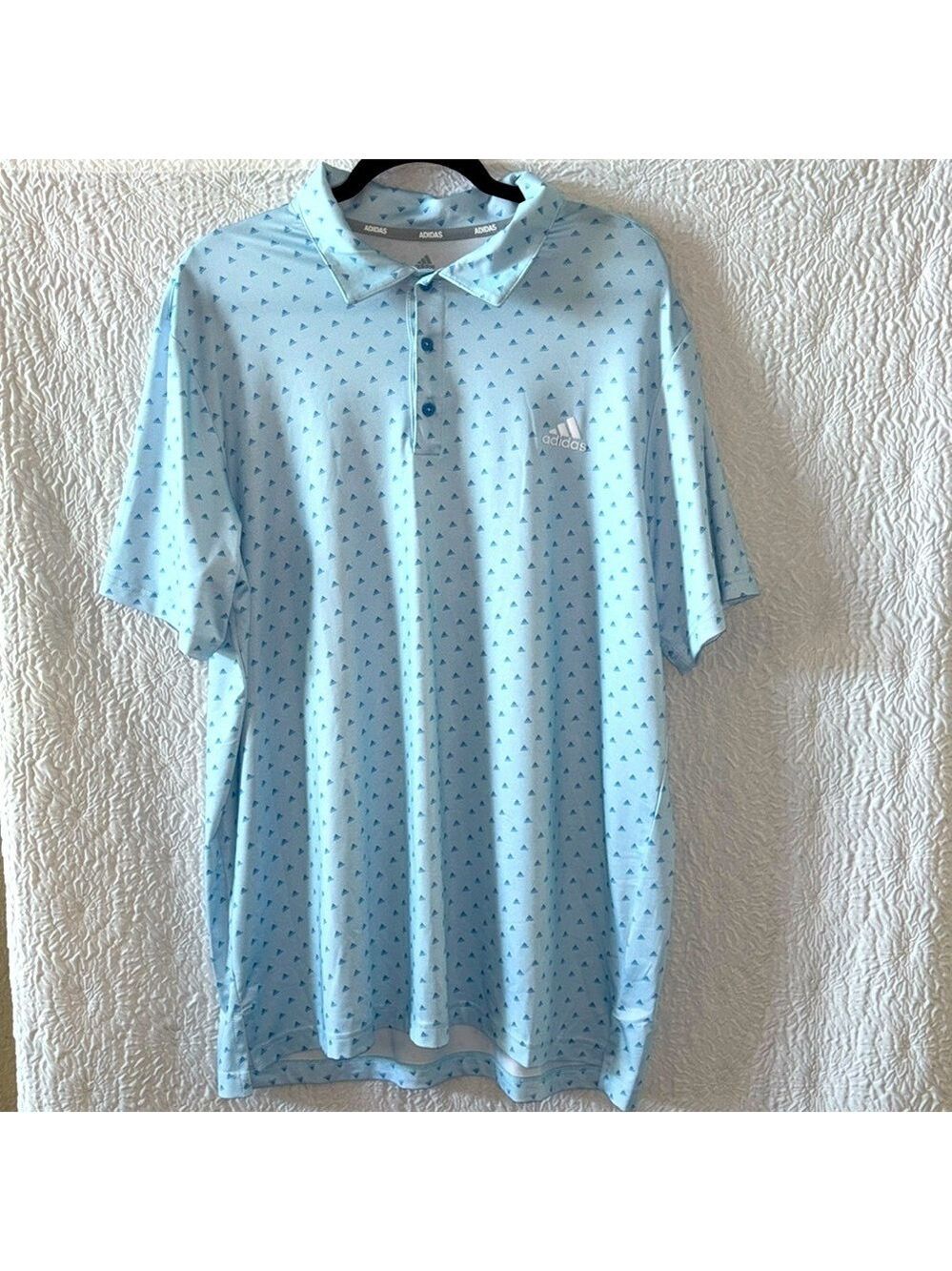 Adidas Ultimate Adidas Logo Print Golf Polo Shirt